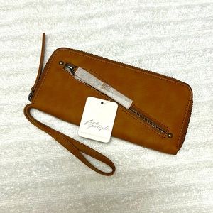 NWT Free People Wristlet Wallet brown